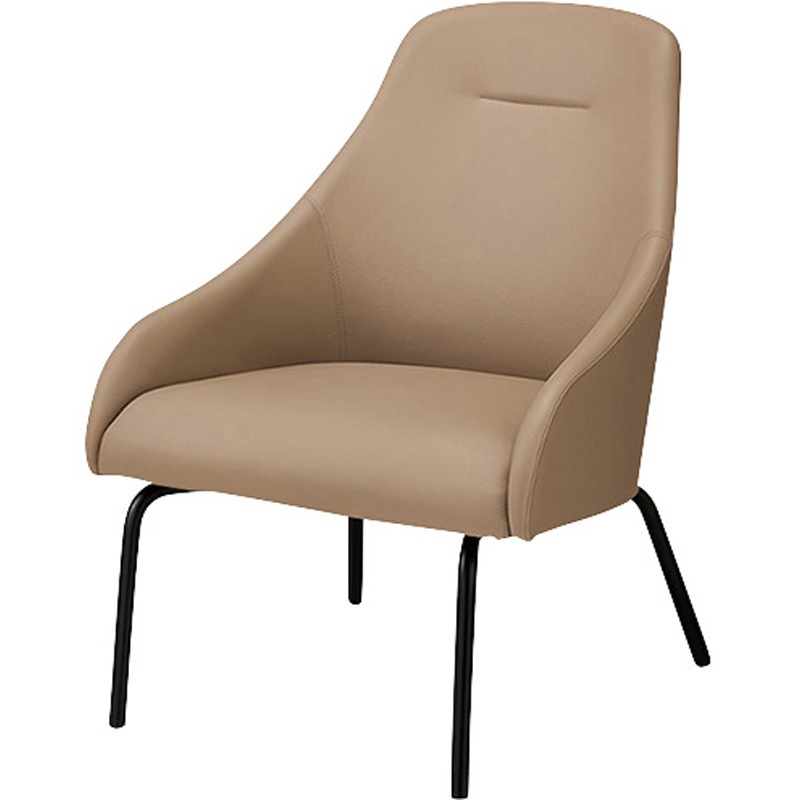 RC81-MBE ラウンジワークチェアー ナイキ ブラック モカベージュ ビニールレザー張り   RC81-MBE