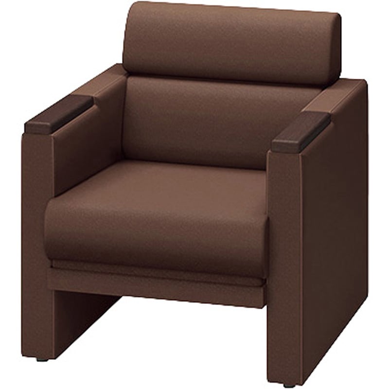 ZRE165SF-NBR アームチェアー ナイキ ブラウン色 張地:布 高さ725mm幅520mm奥行720mm  ZRE165SF-NBR