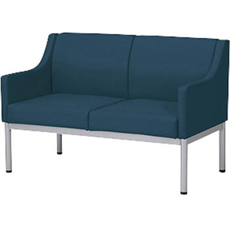 RC2252-NV ロビーチェアー 2人掛 ナイキ ネイビー色 高さ750mm幅1140mm奥行600mm  RC2252-NV