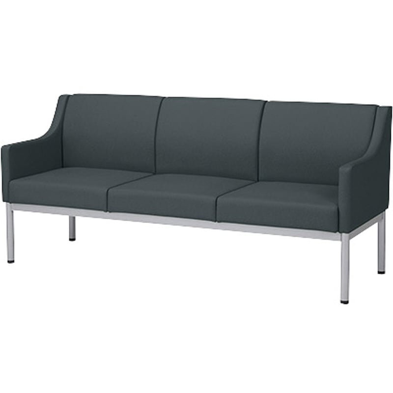 RC2253-CH ロビーチェアー 3人掛 ナイキ チャコール色 高さ750mm幅1660mm奥行600mm  RC2253-CH