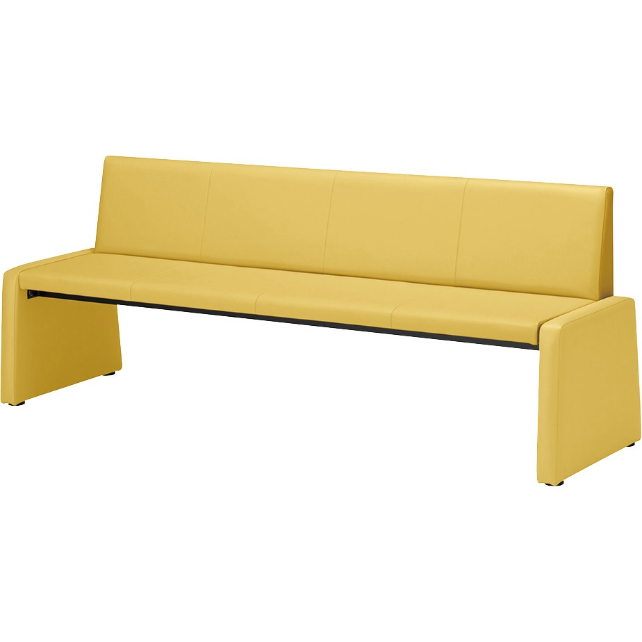 RC1593S-FYE ロビーチェアー(背付) ナイキ イエロー色 高さ720mm幅1840mm奥行530mm  RC1593S-FYE