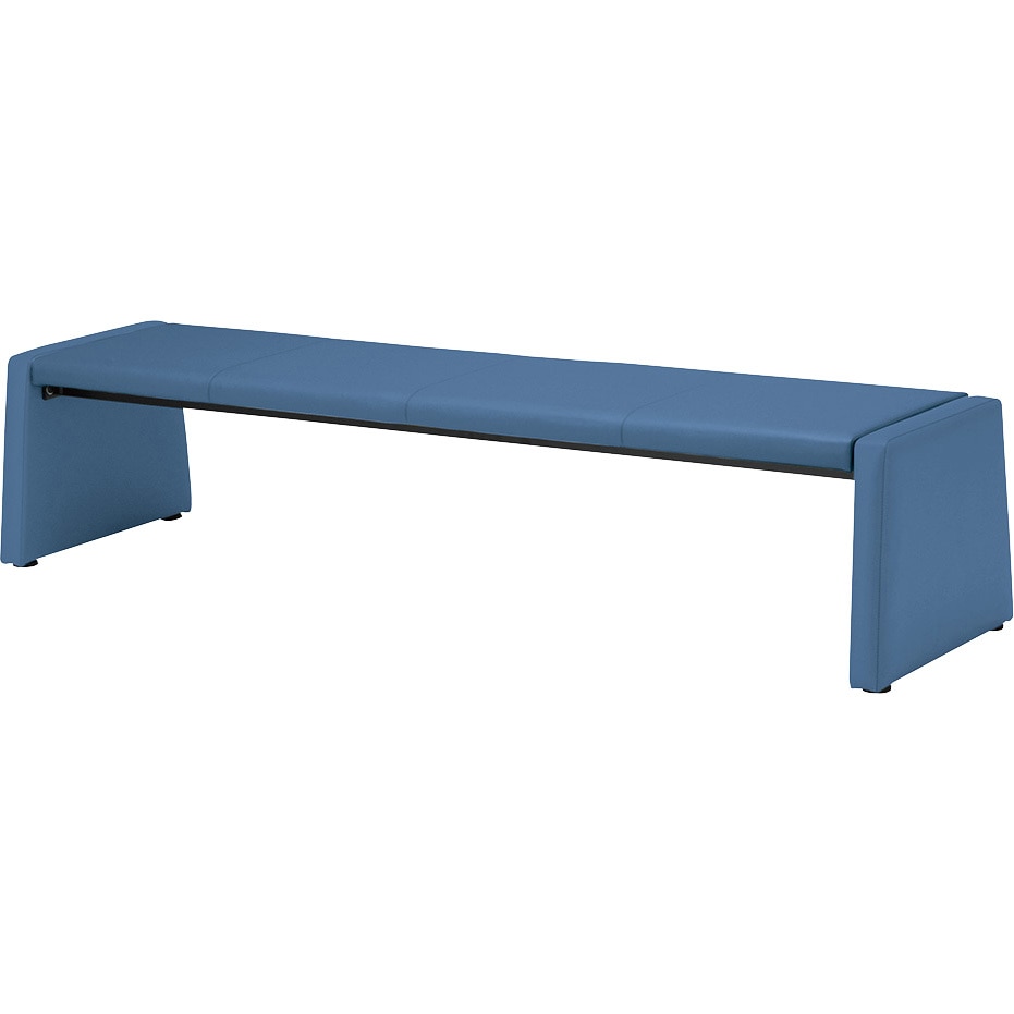 RC1593-FBL ロビーチェアー(背なし) ナイキ ブルー色 高さ410mm幅1840mm奥行530mm  RC1593-FBL