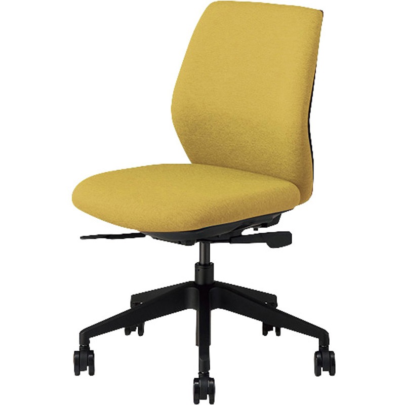 NCE510F-YE ワークチェアー(肘なし) NCE型 ナイキ ブラック イエロー色 高さ830～920mm幅599mm奥行571mm  NCE510F-YE