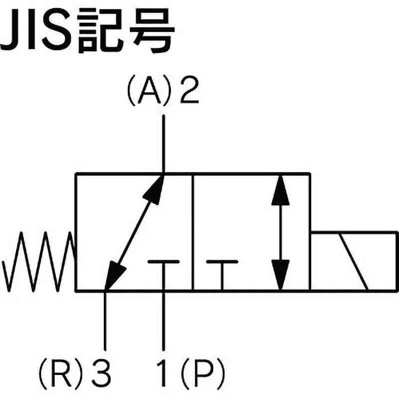 VT307-5DZ1-02-F 3ポートソレノイドバルブ直動ポペットタイプ