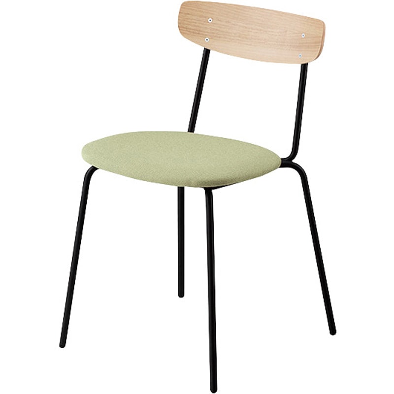 E395FSB-M15-TPS ミーティングチェアー ナイキ ピスタチオ色 サテンブラック サンドウォールナット  E395FSB-M15-TPS