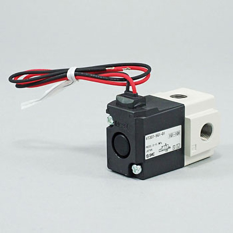 VT307-5G1-01 3ポートソレノイドバルブ直動ポペットタイプ VT307 SMC 管接続口径1/8(6A)