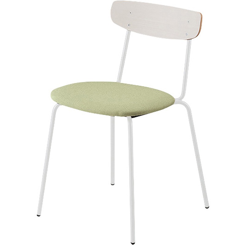 E395FSH-M13-TPS ミーティングチェアー ナイキ ピスタチオ色 サテンホワイト 高さ723mm幅437mm奥行465mm  E395FSH-M13-TPS