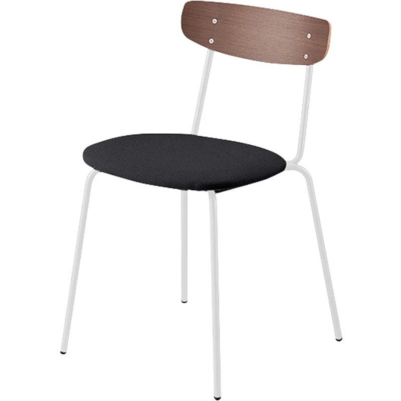 E395FSH-M16-BK ミーティングチェアー ナイキ ブラック色 サテンホワイト ダークウォールナット 高さ723mm幅437mm奥行465mm  E395FSH-M16-BK