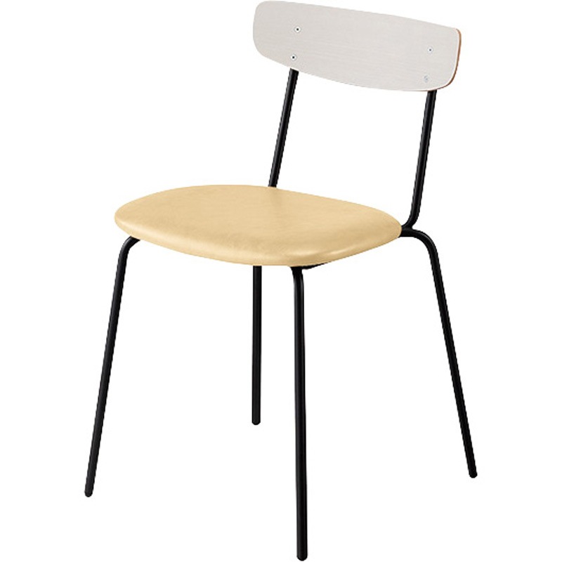 E395VSB-M13-IV ミーティングチェアー ナイキ アイボリー色 サテンブラック ホワイトオーク 高さ723mm幅437mm奥行465mm  E395VSB-M13-IV 20,985円