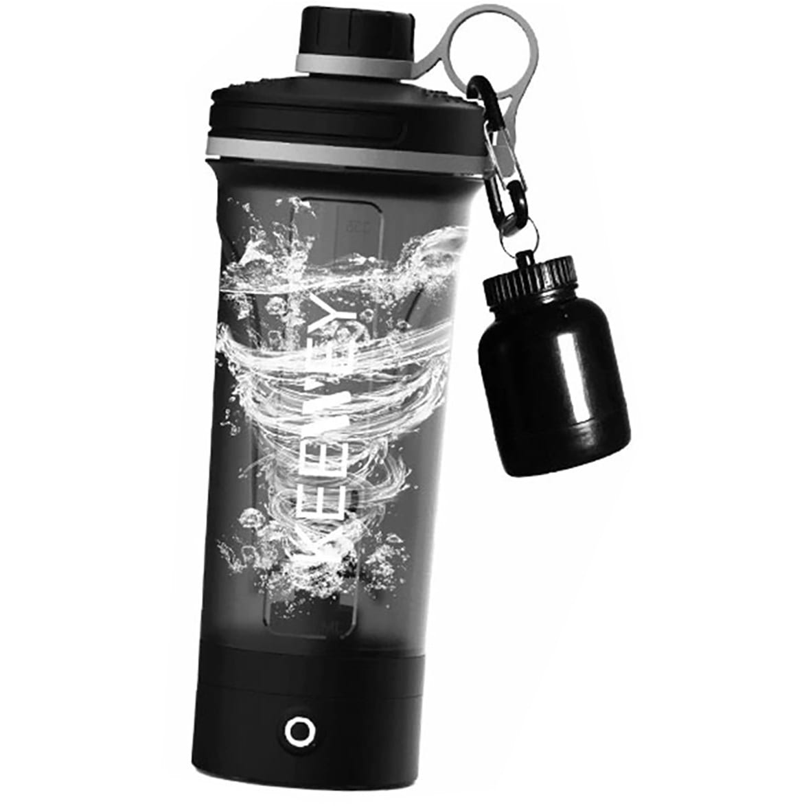 K620 キウイ 電動プロテインシェイカー K620 600mL 電動シェーカー 小型 充電式 KEEWEY クリアブラック色