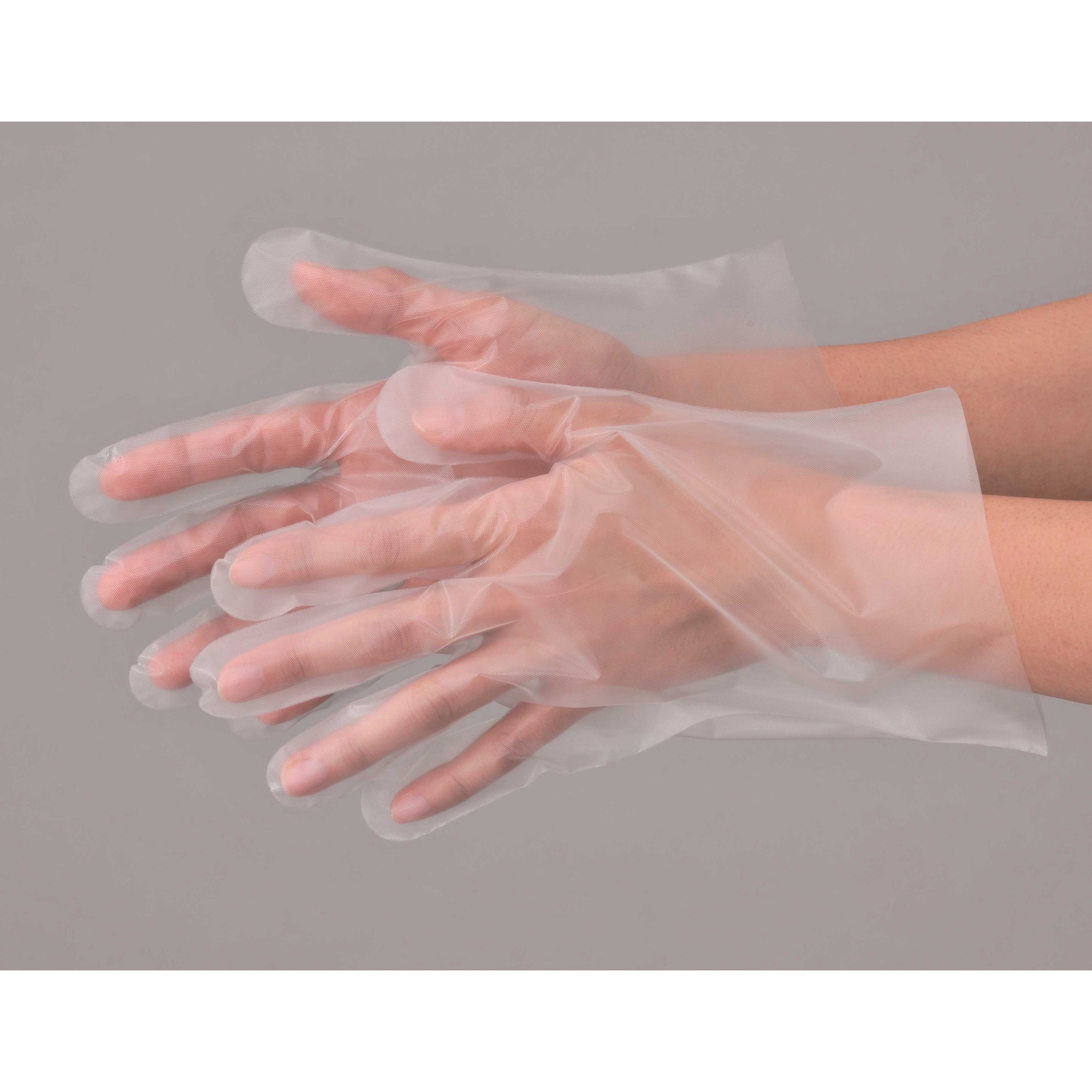 川西工業 ポリクリーンエンボス No.341 Mサイズ 100枚入 341-M ポリクリーンエンボス エブノ LDPE(低密度ポリ)製 100枚入 半