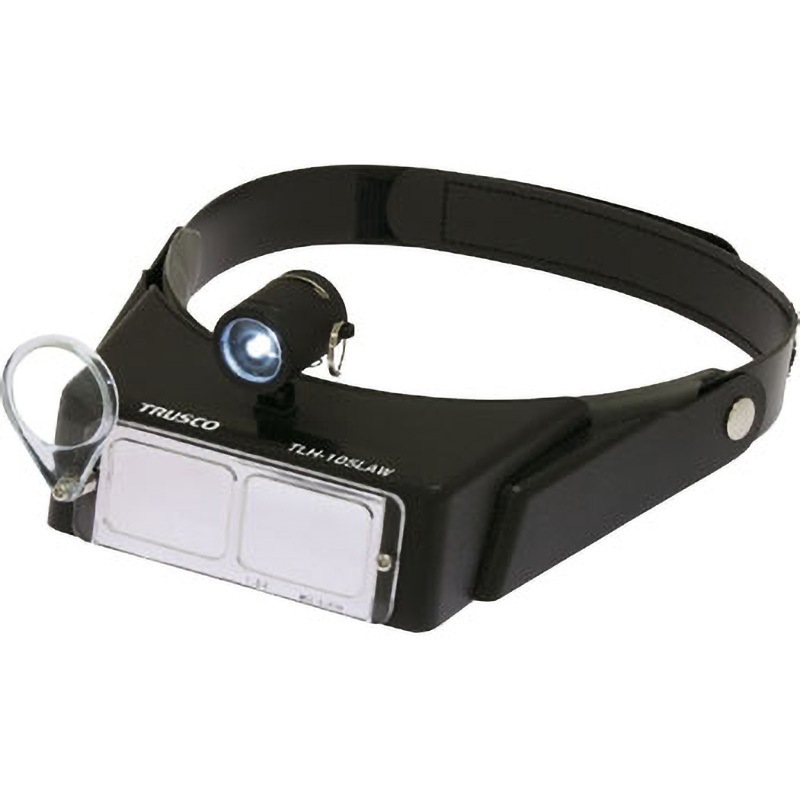 TLH-105LAW LEDライト付ヘッドルーペ TRUSCO レンズサイズ85×35mm  TLH-105LAW