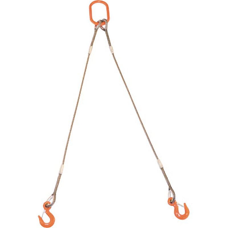 GRE-2P-6S1 玉掛けワイヤロープスリング Wスリング (2本吊りタイプ) 1