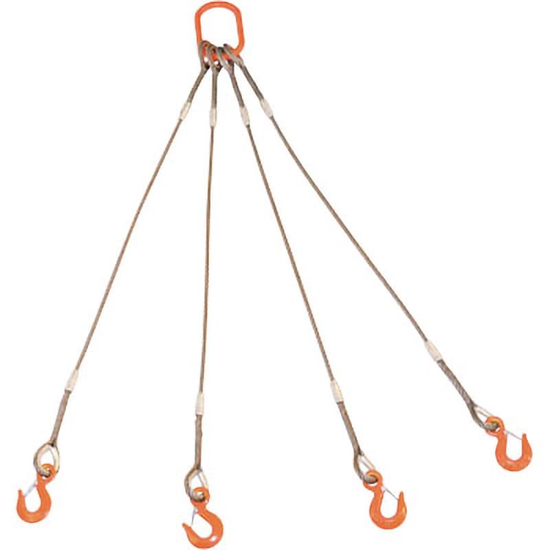 GRE-4P-6S2 玉掛けワイヤロープスリング Wスリング (4本吊りタイプ) 1