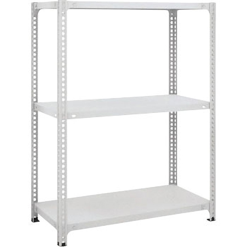 SBL-4443-W セミボルトレス軽量棚 TRUSCO ホワイト色 スチール 荷重100kg/段 3段 荷重120kg/段 高さ1205mm奥行462mm  SBL-4443-W