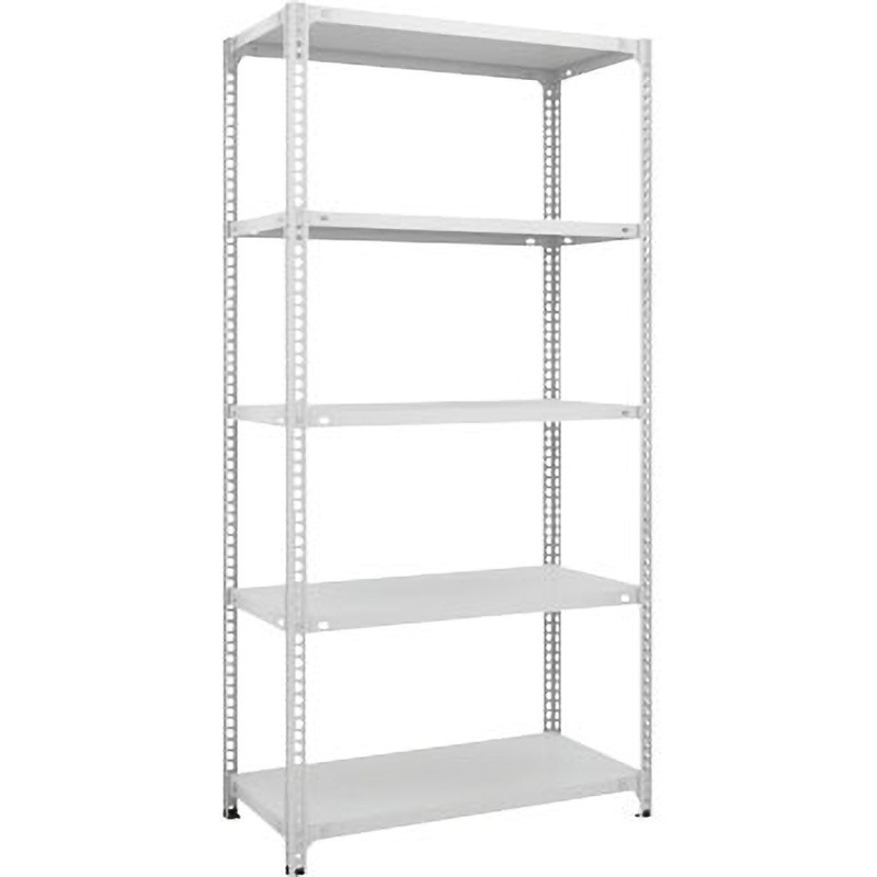 SBL-6335-W セミボルトレス軽量棚 TRUSCO ホワイト色 スチール 荷重100kg/段 5段 荷重100kg/段 高さ1805mm奥行312mm  SBL-6335-W