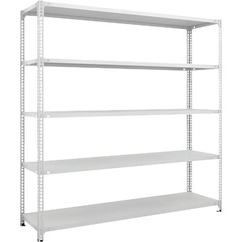SBL-6635-W セミボルトレス軽量棚 TRUSCO ホワイト色 スチール 荷重100kg/段 5段 荷重120kg/段 高さ1805mm奥行312mm  SBL-6635-W