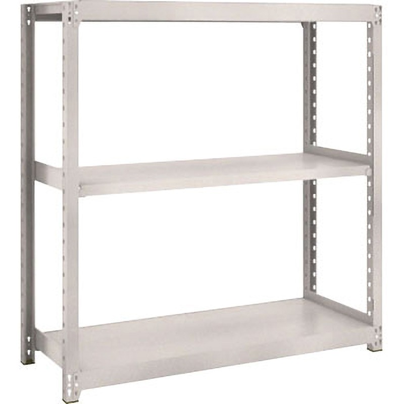 M2-4543 軽中量ボルトレス棚M2型 TRUSCO 単体型 スチール グレー色 3段 荷重1500kg 間口1502mm奥行459mm高さ1207mm  M2-4543