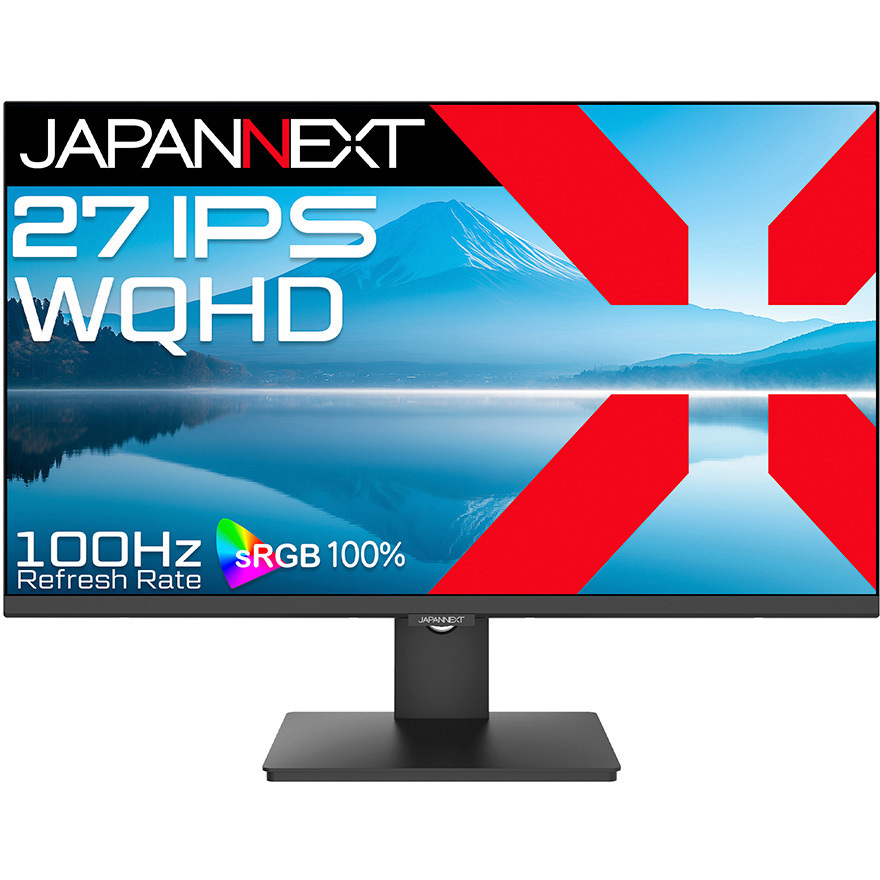 JN-IPS27Q-C6 液晶ディスプレイ 27型/2560×1440/HDMI×1、DP×1、USB-C×1/ブラック/スピーカー有/2年保証 JAPANNEXT 非光沢 パネルIPS(AHVA) フリッカーフリーYES