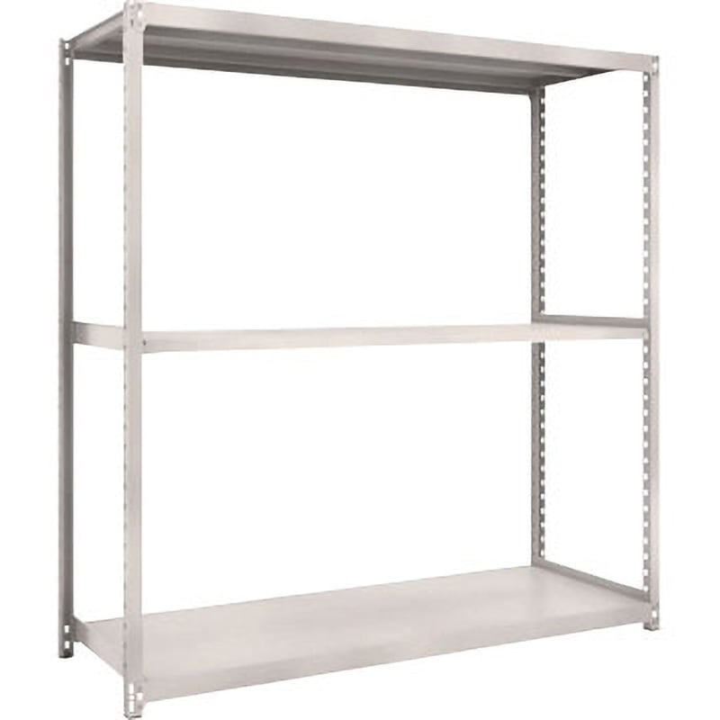 M2-6643 軽中量ボルトレス棚M2型 TRUSCO 単体型 スチール グレー色 3段 荷重1500kg 間口1802mm奥行459mm高さ1807mm  M2-6643