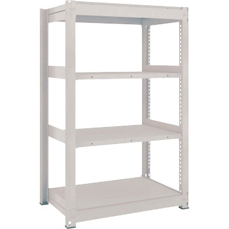 TUG30053Z4 中量ボルトレス棚TUG型 TRUSCO ホワイト色 荷重3000kg スチール 4段 荷重300kg/段 高さ1498mm奥行942mm  TUG30053Z4