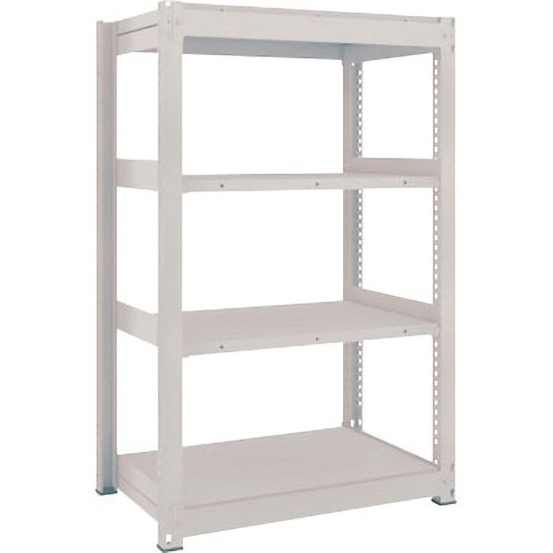 TUG30056J4 中量ボルトレス棚TUG型 TRUSCO ホワイト色 荷重3000kg スチール 4段 荷重300kg/段 高さ1498mm奥行792mm  TUG30056J4