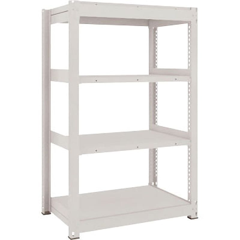 TUG45053J4 中量ボルトレス棚TUG型 TRUSCO ホワイト色 荷重3000kg スチール 荷重450kg/段 4段 高さ1502mm奥行792mm  TUG45053J4