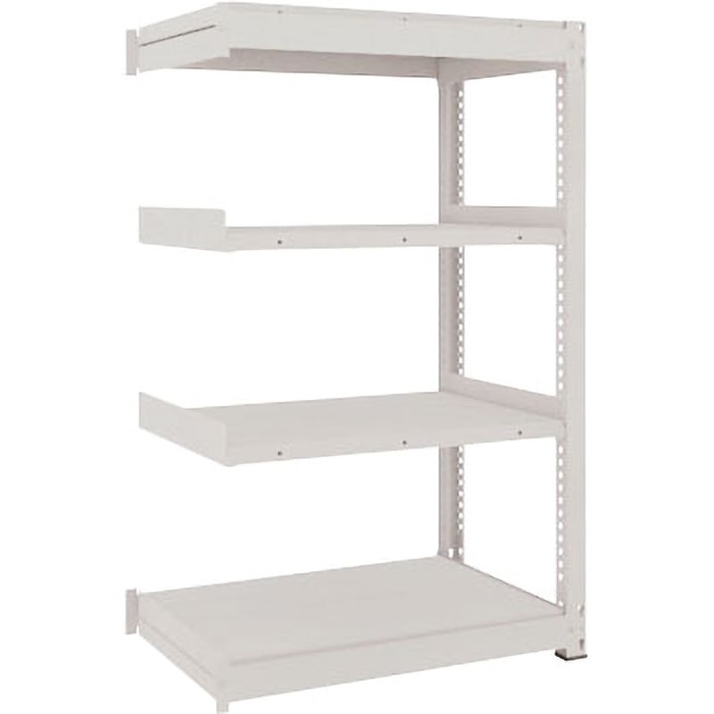 TUG45055J4B 中量ボルトレス棚TUG型 TRUSCO ホワイト色 4段 荷重450kg/段 高さ1502mm  TUG45055J4B