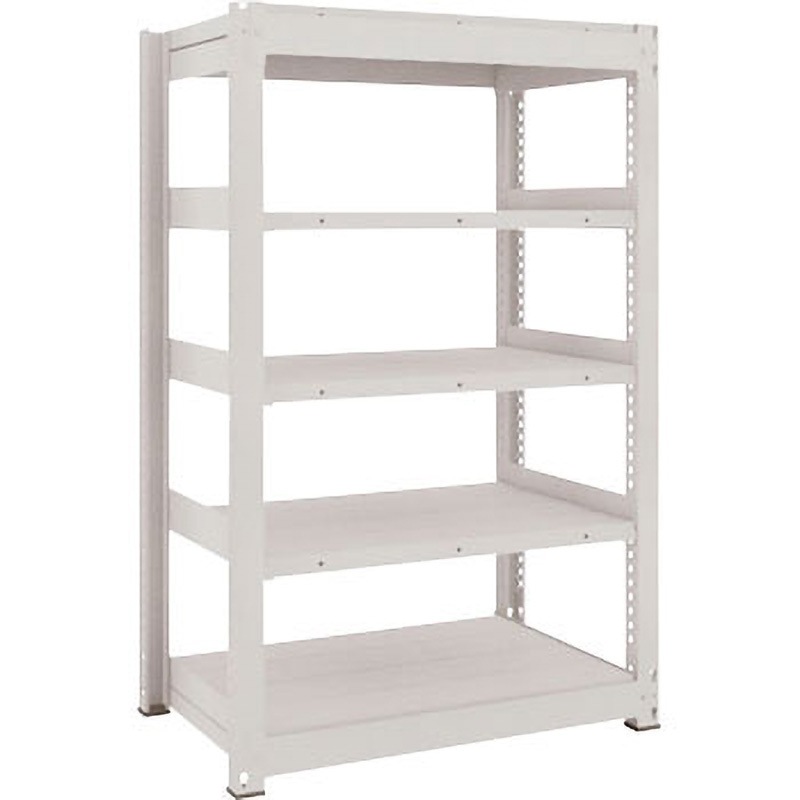 TUG45055J5 中量ボルトレス棚TUG型 TRUSCO ホワイト色 荷重3000kg 荷重450kg/段 高さ1502mm奥行792mm  TUG45055J5