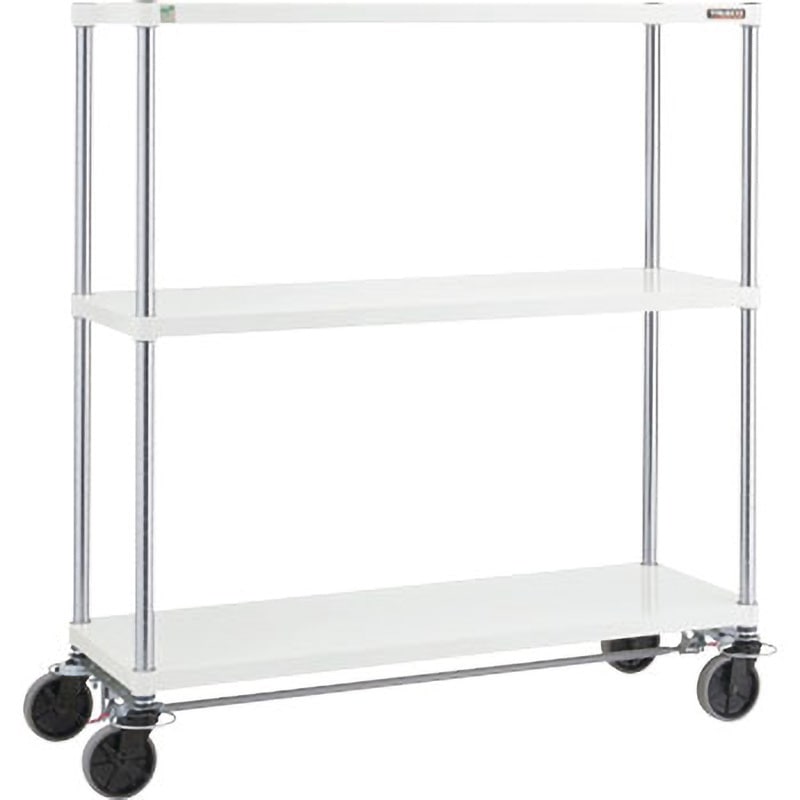 PER-3443-U125-B4-W フェニックスラック(ウレタン車輪付・ストッパー付) TRUSCO 棚段数3 幅1200mm  PER-3443-U125-B4-W