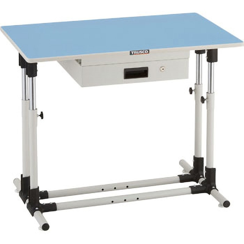 JMW-1260UDK1 上下調節機能付作業台 TRUSCO ポリ化粧製天板 (アジャスター)樹脂製 荷重100kg 間口1200mm奥行600mm高さ645～895mm  JMW-1260UDK1