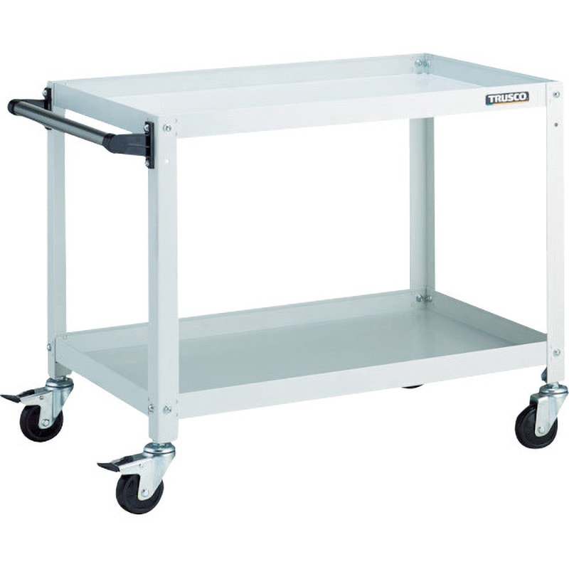 RBW-672H W ラビットワゴン TRUSCO 2段 自在×4キャスター ホワイト色