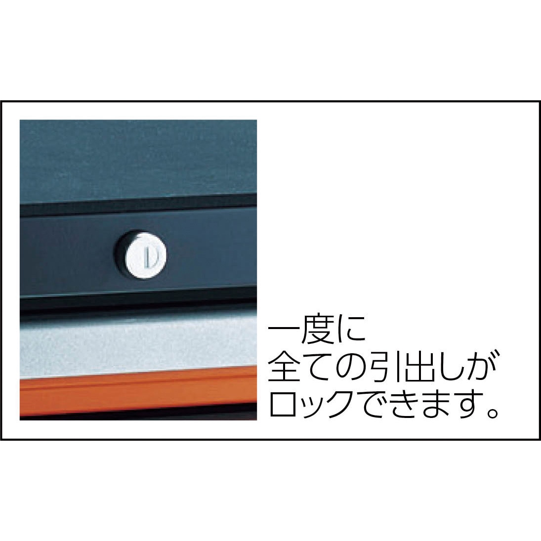 TFRC-341 ローラーキャビネット TRUSCO 引出しあり ブラック/オレンジ