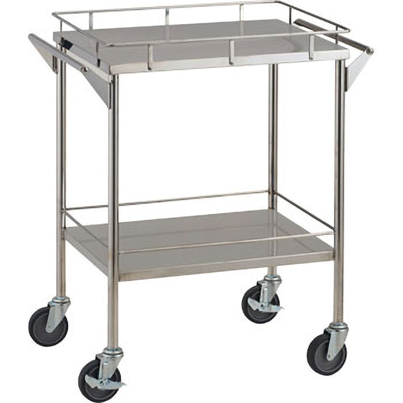 ■TRUSCO ステンレスワゴン SUS304ワゴン 上下手摺付 両ハンドル 450X300[法人・事業所限定][直送元][店頭受取不可] トラスコ SUD-645D ステンレス製ワゴン(SUS304・引出し付) ウエダ金物