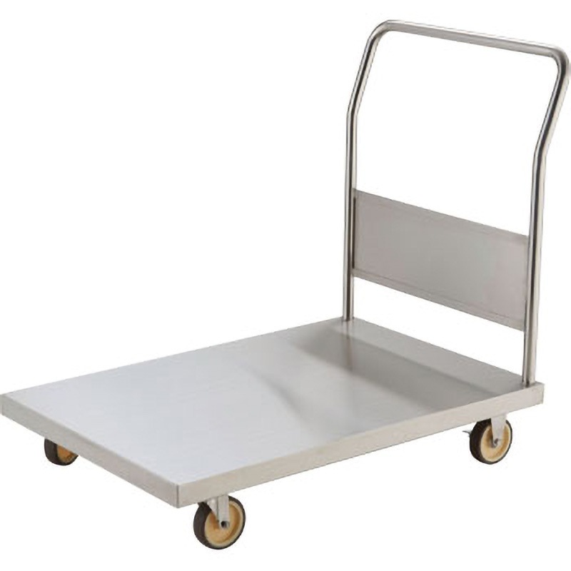 AS-1-100NU-S オールステンレス台車(ナイロンウレタン車輪) TRUSCO 固定ハンドルタイプ 荷重200kg 荷台寸法1200×750mm  AS-1-100NU-S 114,900円