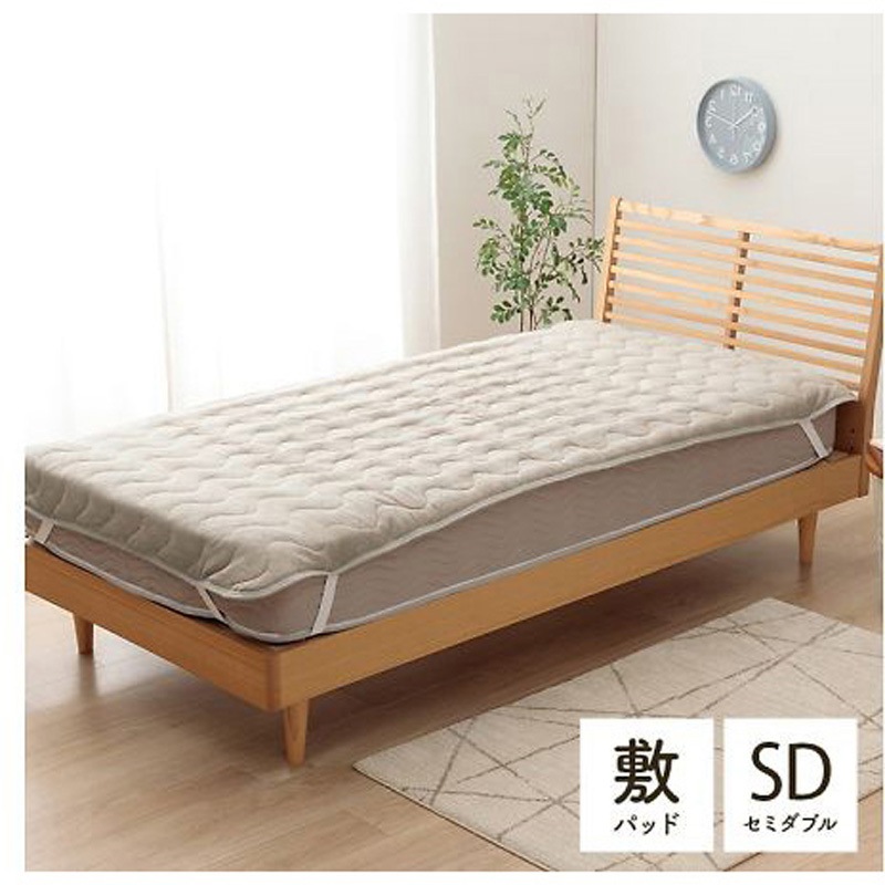 1195870130201 マスクロス 寝具 敷きパッド グレー 120×205cm セミダブル 1枚 イケヒコ・コーポレーション 【通販モノタロウ】