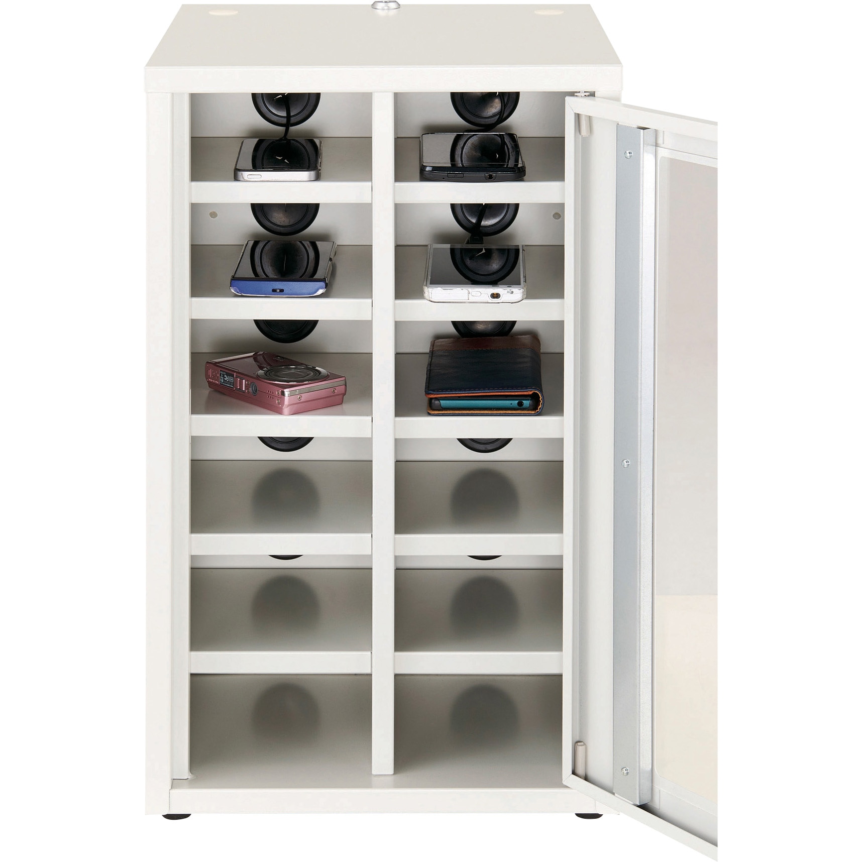 鍵完備】TRUSCO SPL-12 スマホ デジカメ収納ロッカー 12台用