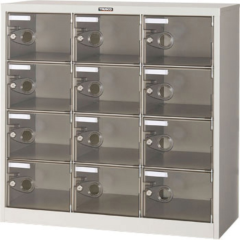 SC-12PC-L シューズケース TRUSCO シリンダ錠式 12人用   SC-12PC-L