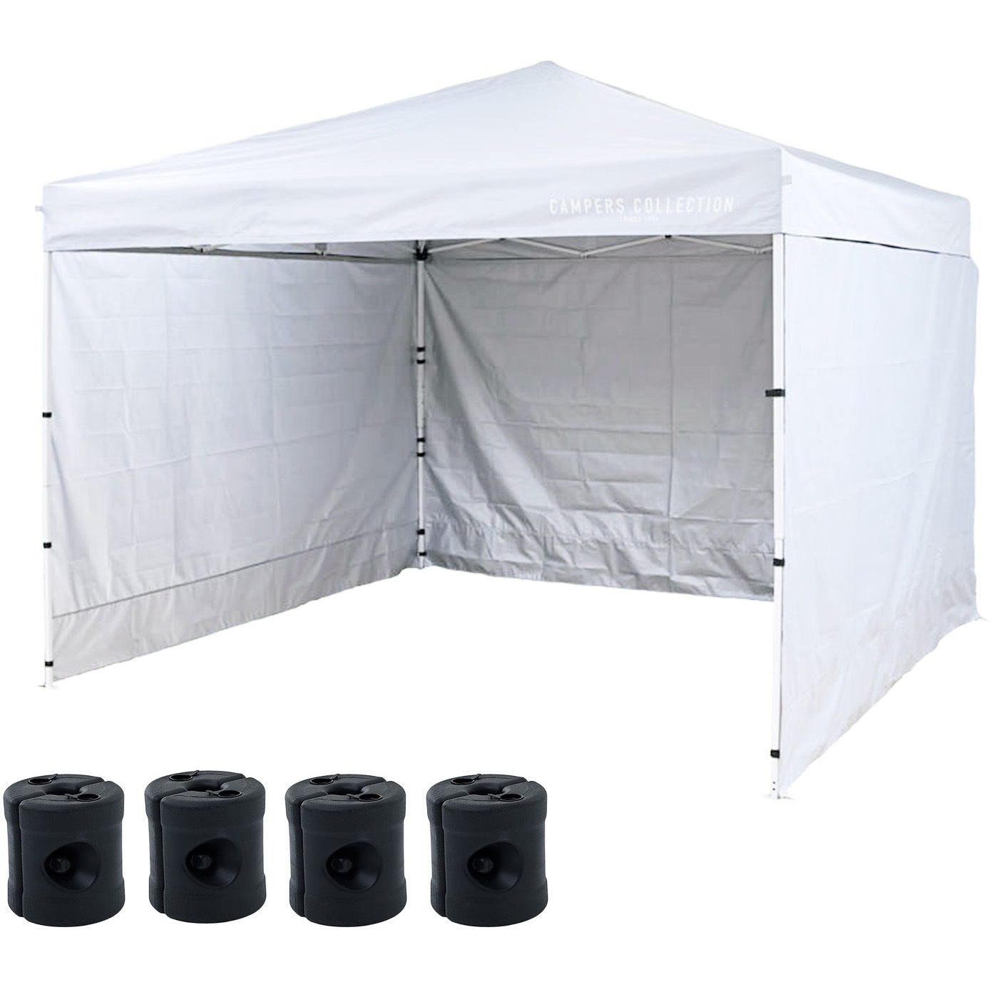 FRT-300(WH)+TPW-9(2P)×2 ワンタッチタープテント 3m×3m YAMAZEN(山善