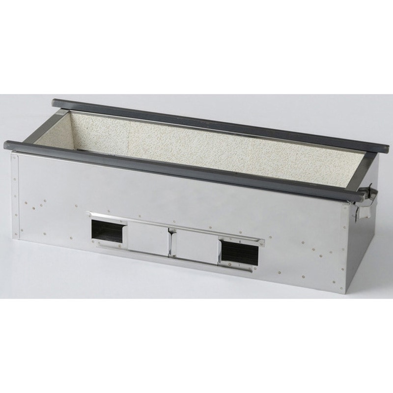 照姫 木炭コンロ 抗火石貼り(串焼き型・焼き鳥型) TK-514 幅510×