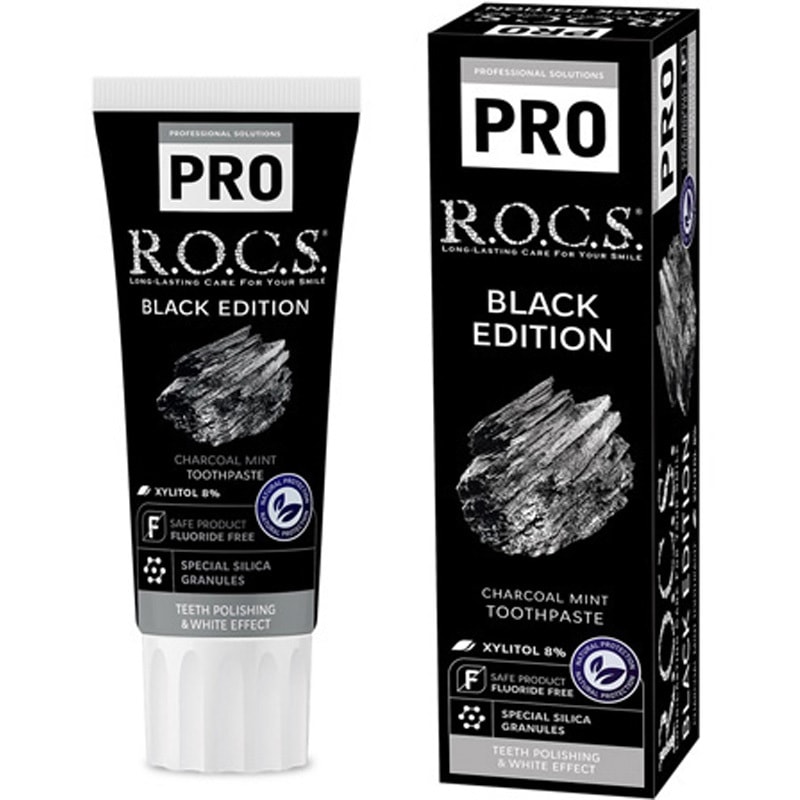 30-01-007 ロックスPRO歯みがき ブラックエディション アズワン 内容量94g