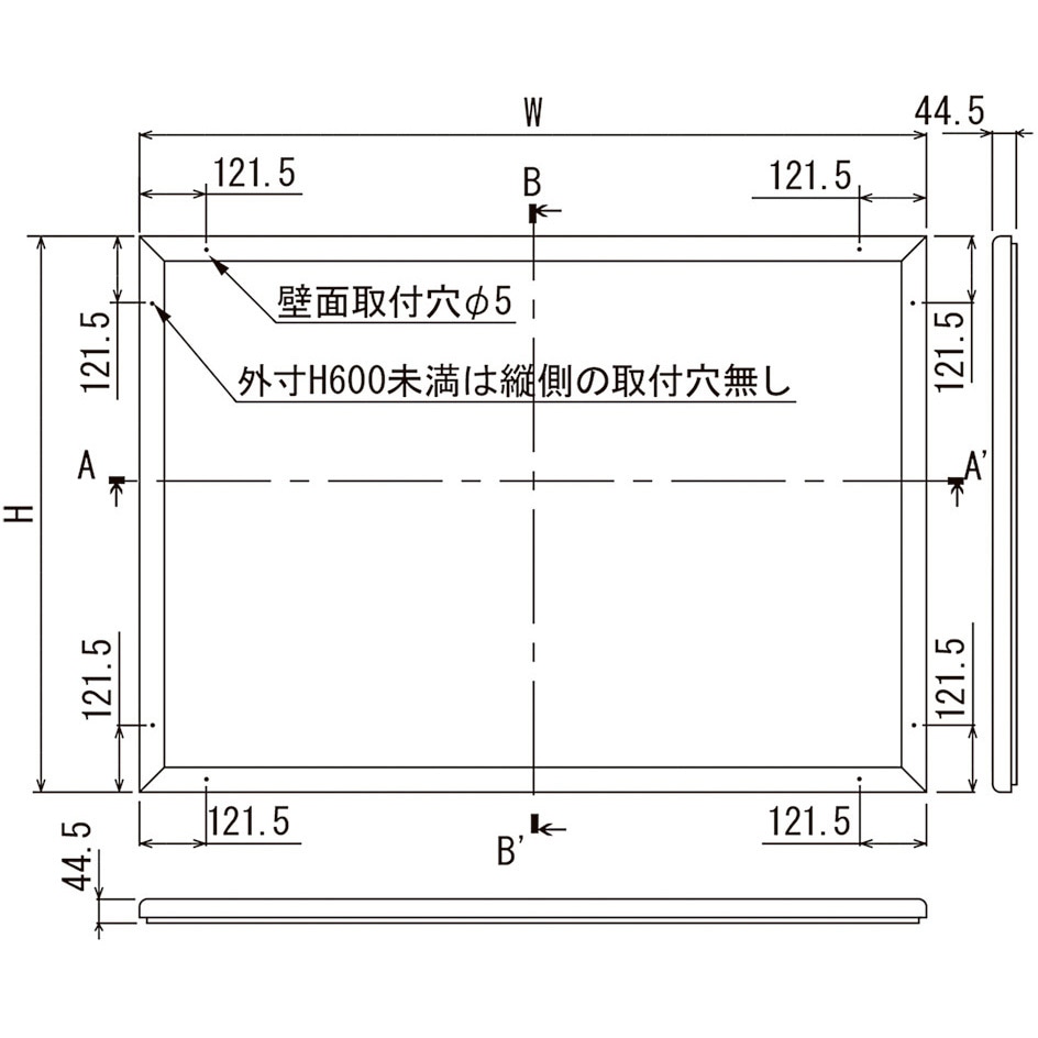 327230 屋内用壁面式掲示板 1台 日本緑十字社 【通販モノタロウ】