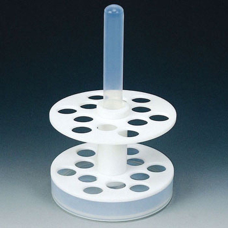 PP製溝付試験管立て 立数 12本立 | コクゴeネット 回転式試験管立 ２３φ×８ NR1271004