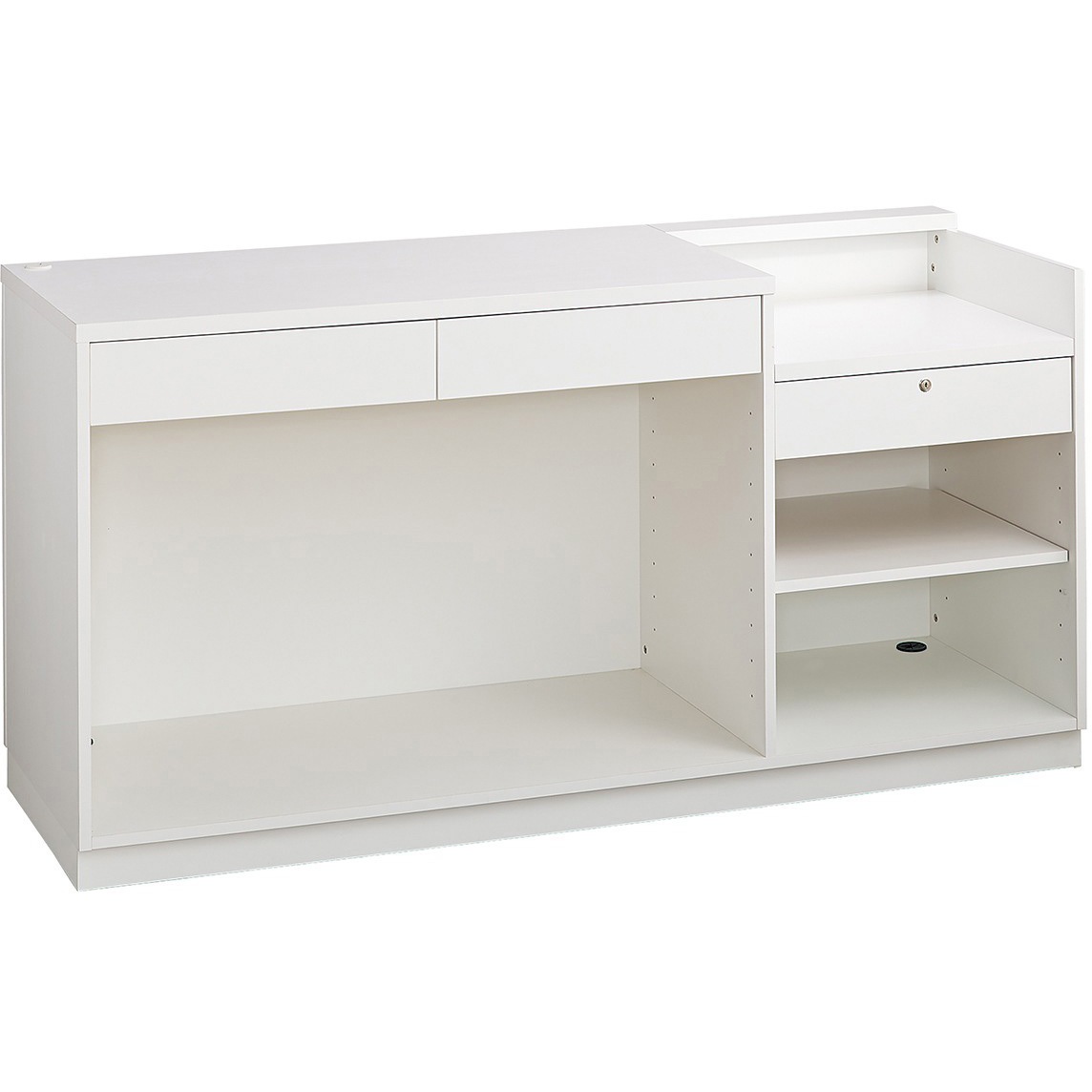 2412-6011 レジカウンター 切り欠きタイプ 幅180cm ラスティック柄 1台 ストア・エキスプレス 【通販モノタロウ】