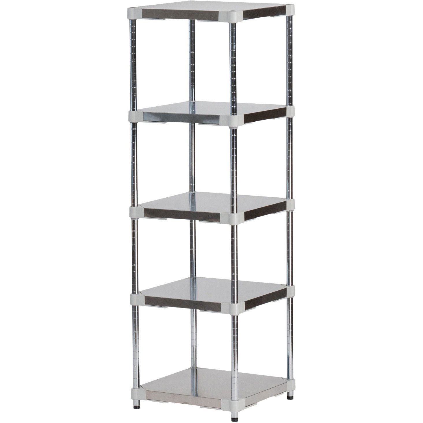 pfl-stt46-46-5 Light_ステンレスシェルフW460×D460 プロフェイス 5段 高さ150cm  pfl-stt46-46-5