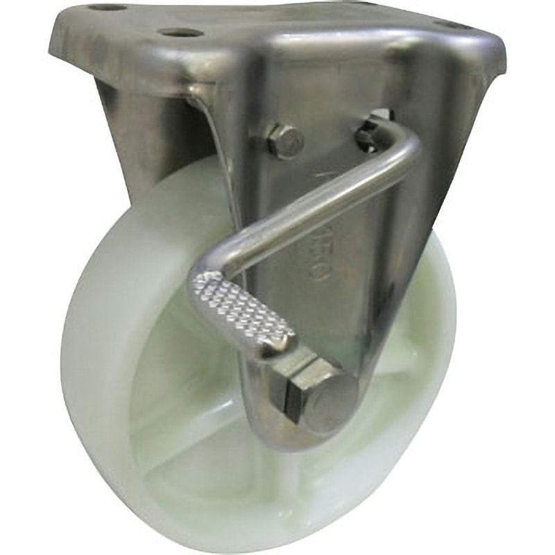 PKABZ200 ナイロン車輪ステンレス製固定車ストッパー付 ヨドノ 車輪径200mm