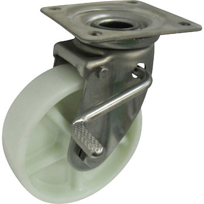 PJAB75 ナイロン車輪ステンレス製自在車ストッパー付 ヨドノ 車輪径75mm