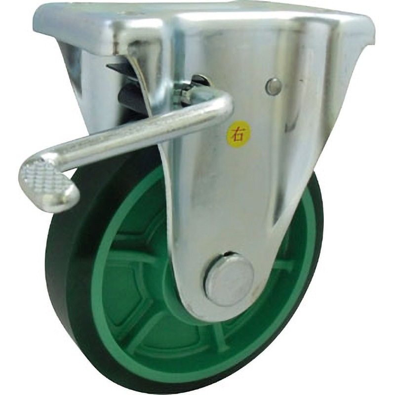 PNUKB200 樹脂製ゴム車輪(ベアリング入)固定金具ストッパー付 ヨドノ 車輪径200mm 7,906円