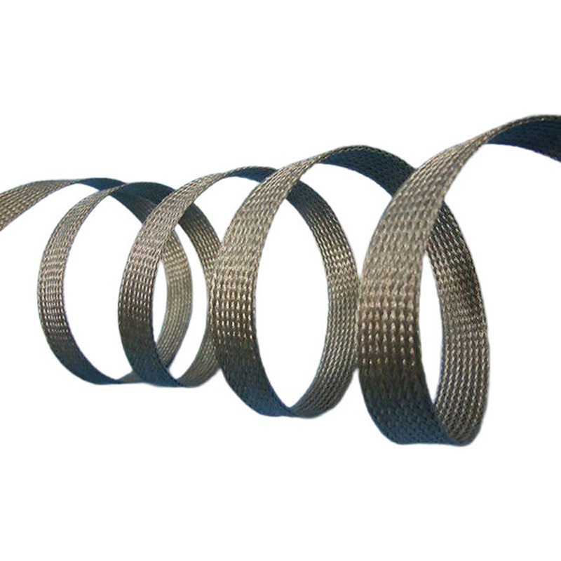 FLS-50-25 シールド編組チューブ デンカエレクトロン 耐熱ポリエステル糸+錫メッキ 長さ25m  FLS-50-25