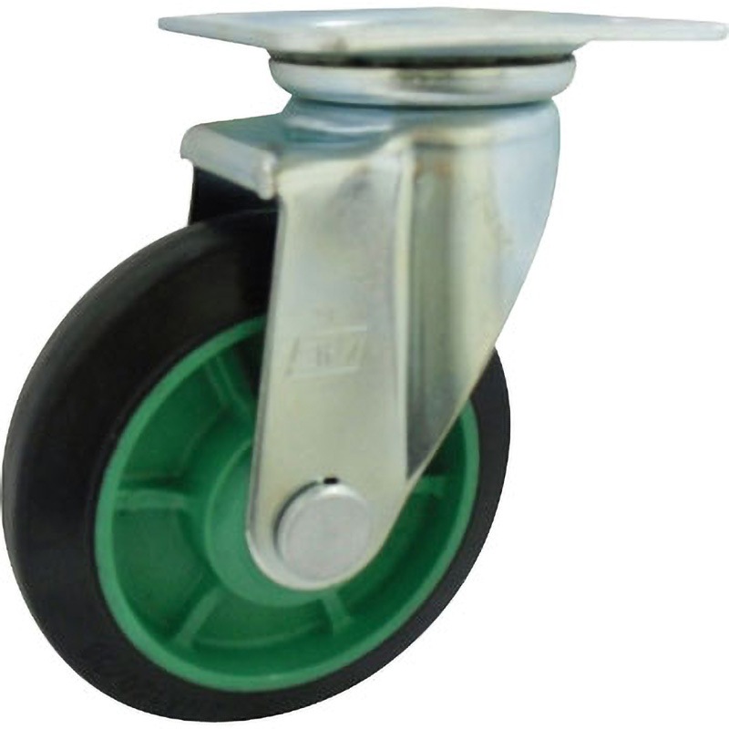 PNAJ200 樹脂製ゴム車輪(ベアリング無)自在金具付 ヨドノ 取付高250mm  PNAJ200